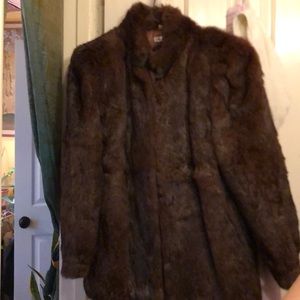 Rabbit fur coat